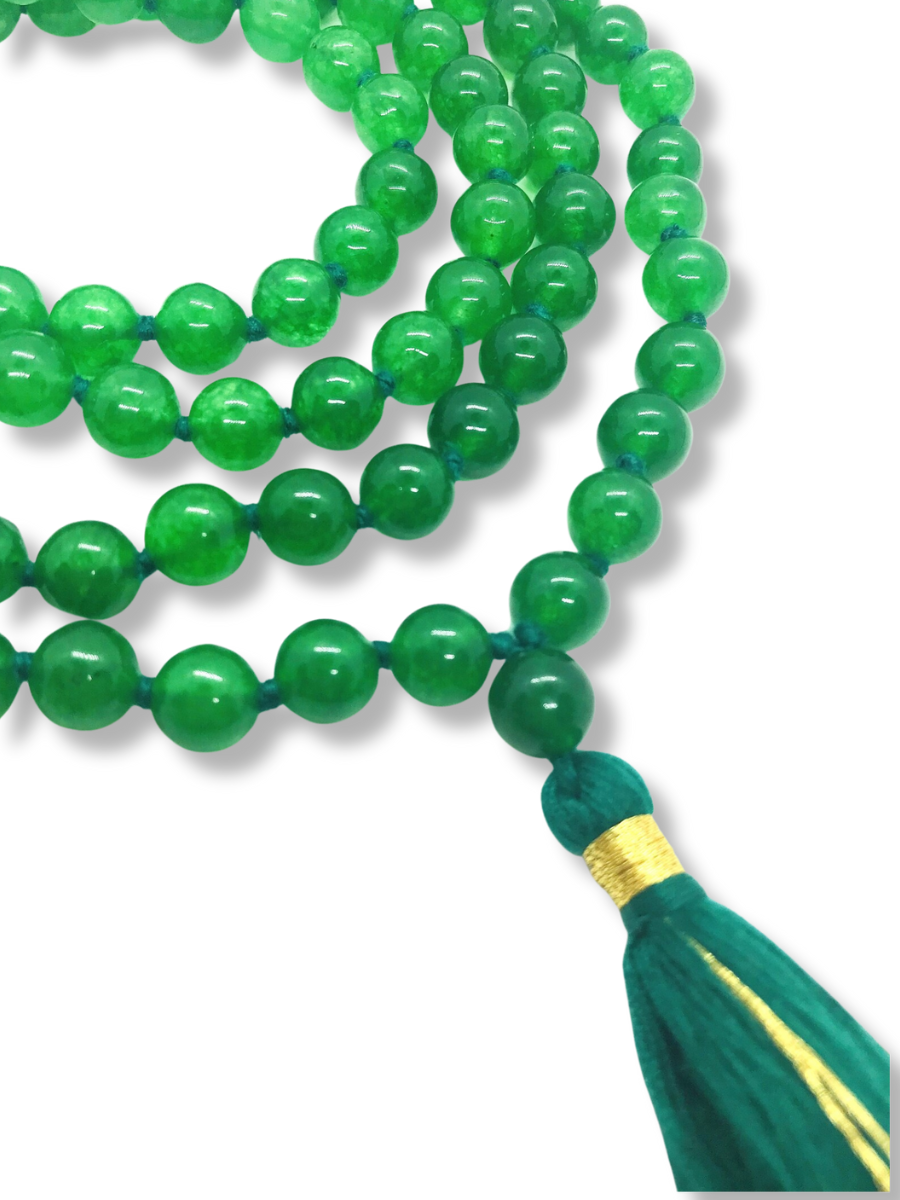 Green Jade buddha Mala 108 beads