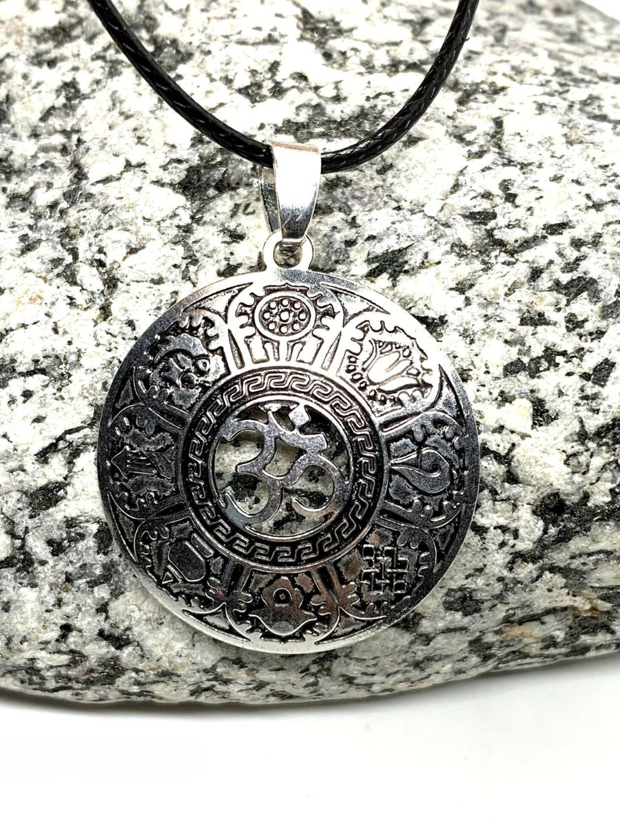 SILVER PENDANT NECKLACE- BUDDHIST NECKLACE