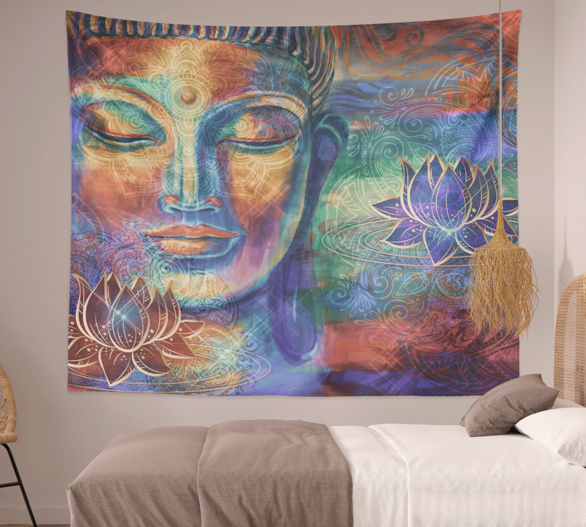 Buddha art - Tapestry Lotus Flower